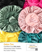 YANIBEST Silk Bonnet for Sleeping Women Satin Bonnet Double Layer Satin Lined Hair Bonnet with Tie Band Curly Hair Yellow